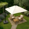 Parasol Jardín 2.5 metros Cuadrado Excéntrico Aluminio Bar Hotel Paradise Rebajas