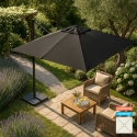 Sombrilla de aluminio para jardín y terraza 3x3m Paradise Noir Promoción
