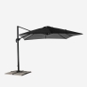 Sombrilla de aluminio para jardín y terraza 3x3m Paradise Noir Elección