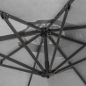 Sombrilla de aluminio para jardín y terraza 3x3m Paradise Noir 