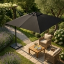 Sombrilla de aluminio para jardín y terraza 3x3m Paradise Noir Rebajas