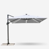 Sombrilla con luz solar LED 3x3 de aluminio Paradise Catálogo