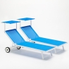 2 Tumbonas con Ruedas Aluminio Patio Piscina Playa Alabama Stock 2 Piezas 