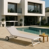Stock 20 Tumbonas con Ruedas Aluminio Jardín Playa Piscina Alabama Oferta