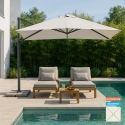 Parasol jardín 3x3 brazo aluminio cuadrado Paradise Promoción