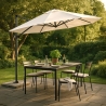 Parasol excéntrico sombrilla de jardín 3 m aluminio octogonal Paradise Rebajas