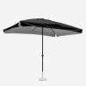 Sombrilla rectangular de aluminio de 3x2m para jardín y terraza Eden Noir Catálogo