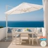 Sombrilla de aluminio para jardín y terraza 3x3m Paradise White Parasol Promoción
