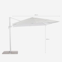 Sombrilla de aluminio para jardín y terraza 3x3m Paradise White Parasol Compra