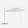 Sombrilla de aluminio para jardín y terraza 3x3m Paradise White Parasol Compra