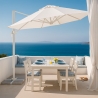 Sombrilla de aluminio para jardín y terraza 3x3m Paradise White Parasol Rebajas