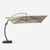 Parasol grande jardín 3,5 metros cuadrado mástil aluminio Anti UV Copenaghen Elección