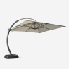 Parasol grande jardín 3,5 metros cuadrado mástil aluminio Anti UV Copenaghen Catálogo