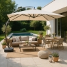 Parasol grande jardín 3,5 metros cuadrado mástil aluminio Anti UV Copenaghen Rebajas