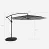 Sombrilla de aluminio para jardín y terraza para hotel Fan Noir 3 metros