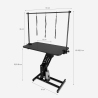 Mesa de peluquería canina regulable hidráulicamente 110 cm Griffon 