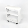 Reposapiés para pedicura estética con cojín cajón y 4 ruedas Kaekoon Stock