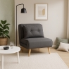 Sillón cama plegable de tela con patas de madera Miriam Venta