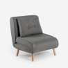 Sillón cama plegable de tela con patas de madera Miriam Oferta