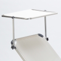 Tumbona de Aluminio para Playa con Toldo Ajustable Nettuno 
