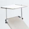 Tumbona de Aluminio para Playa con Toldo Ajustable Nettuno 