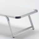 Tumbona de Aluminio para Playa con Toldo Ajustable Nettuno 