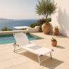 Tumbona de Aluminio para Playa con Toldo Ajustable Nettuno Oferta