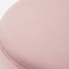 Puf reposapiés taburete bajo acolchado redondo diseño terciopelo Rossetto 