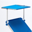 2 Tumbonas de Aluminio para Playa con Toldo Ajustable Nettuno 