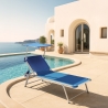 2 Tumbonas de Aluminio para Playa con Toldo Ajustable Nettuno Oferta