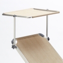 4 Tumbonas de Aluminio para Playa con Toldo Ajustable Nettuno 