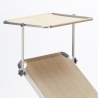 4 Tumbonas de Aluminio para Playa con Toldo Ajustable Nettuno 