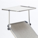 20 Tumbonas de Aluminio para Playa con Toldo Ajustable Nettuno 