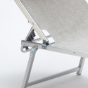 20 Tumbonas de Aluminio para Playa con Toldo Ajustable Nettuno 