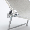 20 Tumbonas de Aluminio para Playa con Toldo Ajustable Nettuno 