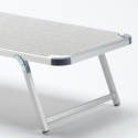 20 Tumbonas de Aluminio para Playa con Toldo Ajustable Nettuno 