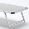 20 Tumbonas de Aluminio para Playa con Toldo Ajustable Nettuno 