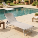 20 Tumbonas de Aluminio para Playa con Toldo Ajustable Nettuno Rebajas