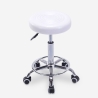 Taburete con ruedas asiento de polipiel giratorio esteticista oficina Nabu Precio