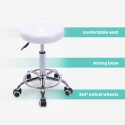 Taburete con ruedas asiento de polipiel giratorio esteticista oficina Nabu Elección