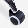 Taburete con ruedas asiento de polipiel giratorio esteticista oficina Nabu 