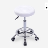 Taburete con ruedas asiento de polipiel giratorio esteticista oficina Nabu Promoción
