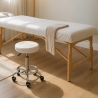 Taburete con ruedas asiento de polipiel giratorio esteticista oficina Nabu Rebajas