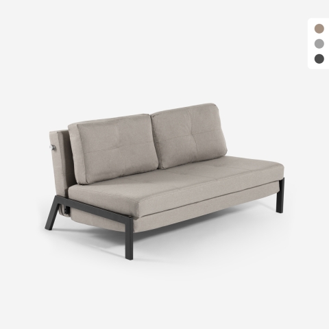 Sofá cama 2 plazas diseño moderno de tela salón Bellamy Promoción