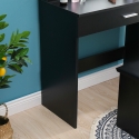 Tocador maquillaje negro con bombillas LED espejo taburete Gaia Black Características