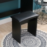 Tocador maquillaje negro con bombillas LED espejo taburete Gaia Black Precio