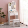 Tocador de Maquillaje con espejo y taburete para dormitorio Flora Precio