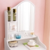Tocador de Maquillaje con espejo y taburete para dormitorio Flora Compra