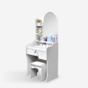 Tocador de Maquillaje con espejo y taburete para dormitorio Flora Rebajas