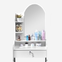 Tocador de Maquillaje con espejo y taburete para dormitorio Flora Elección